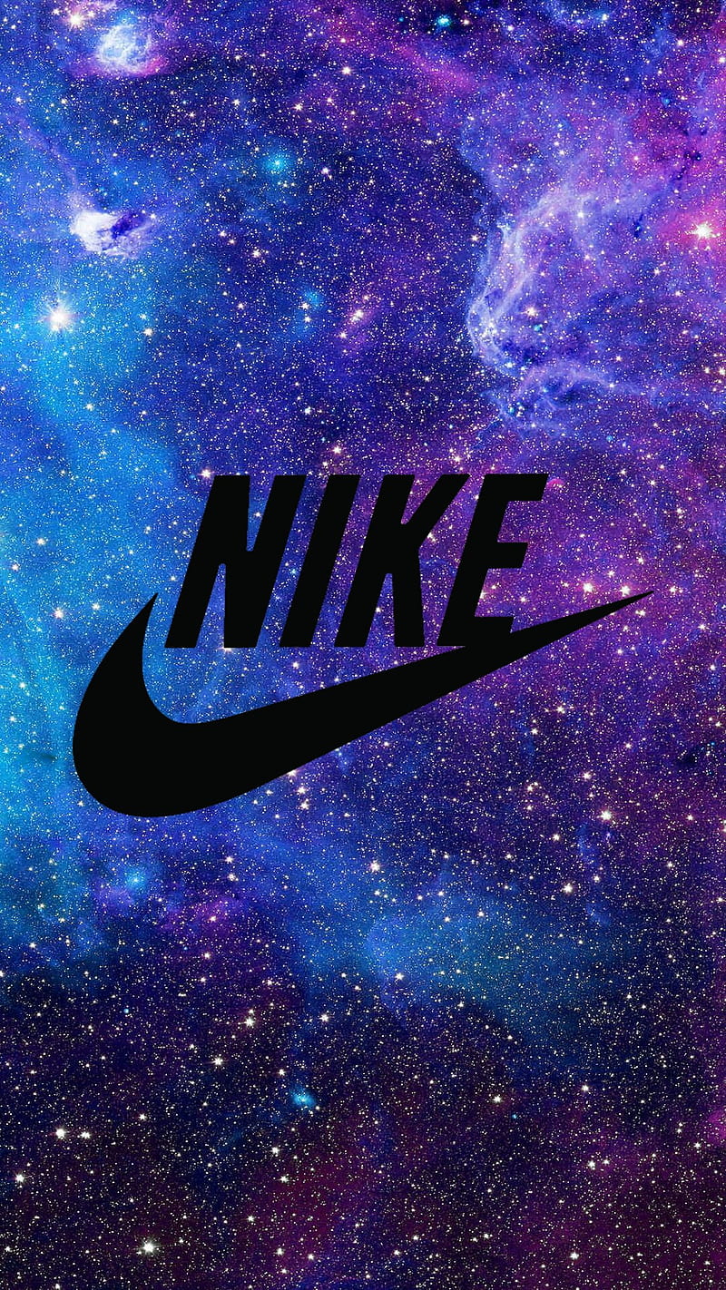 Nike Galaxy, blue, light, nature, nike shoes, samsung, space, stars, HD phone wallpaper