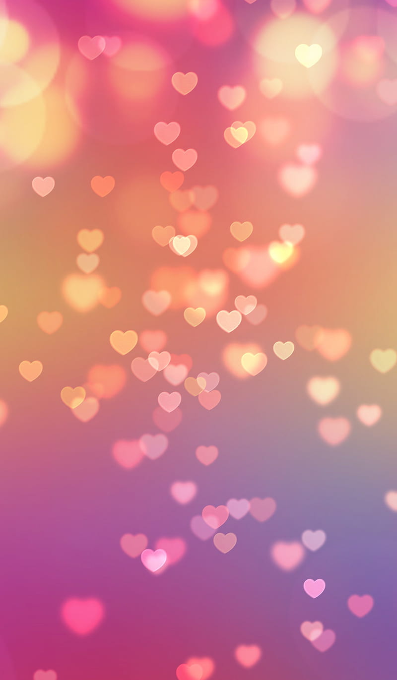 Cute hearts bokeh, bokeh lights, color, gradient abstract, heart, heart  shape, HD phone wallpaper | Peakpx