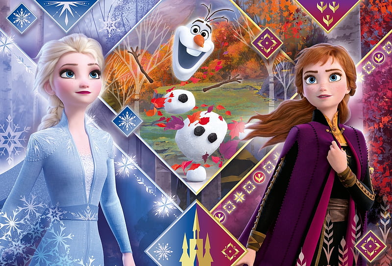 Frozen 2 (2019), movie, pister, frozen 2, disney, elsa, anna, olaf, afis, girl, fantasy, HD wallpaper