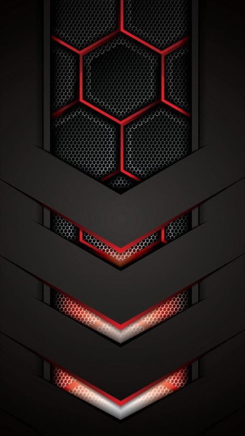 V shapes, abstract, black, desenho, edge red, v shape, HD phone wallpaper