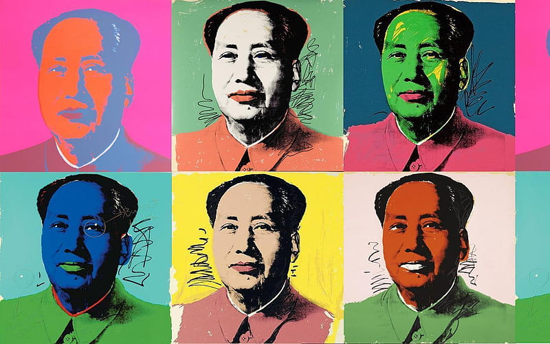 Warhol Chairman Mao 1, art, andy, warhol, china, sixties, chairman, mao, pop art, HD wallpaper