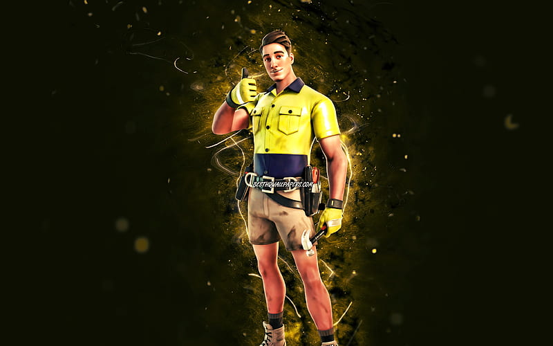 1920x1080px 1080p Free Download Lazarbeam Yellow Neon Lights Fortnite Battle Royale