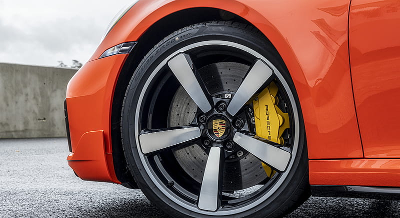 2021 Porsche 911 Turbo (Color: Lava Orange) - Wheel , car, HD wallpaper