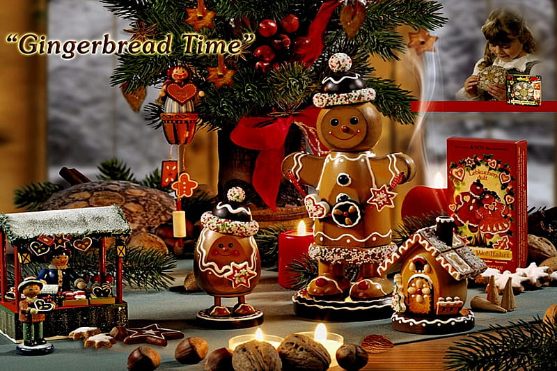 Gingerbread Time, Bavaria, Brown, Man, Germany, Gingerbread, House, HD wallpaper