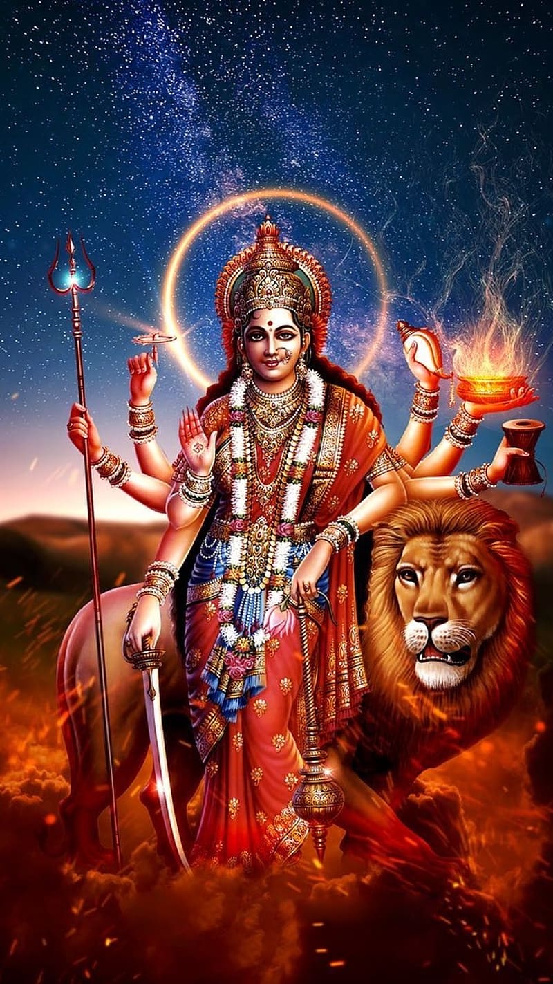 Durga Mata Ke, lord durga, lord, god, HD phone wallpaper