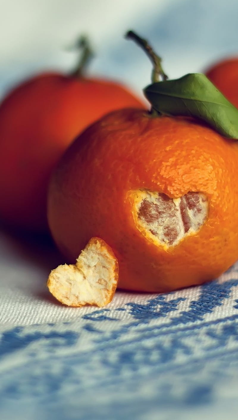 Clementines, heart, love, HD phone wallpaper