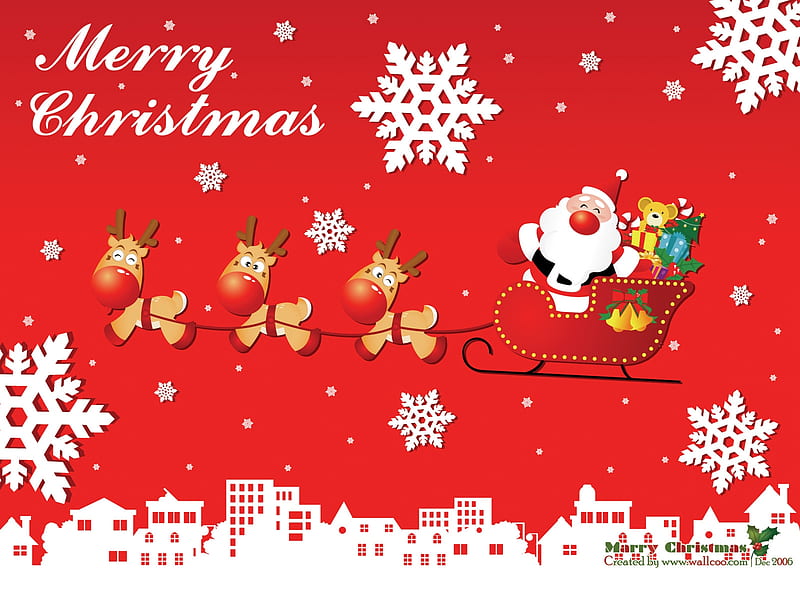 Merry Christmas, Christmas, Merry, Clause, Santa, HD wallpaper