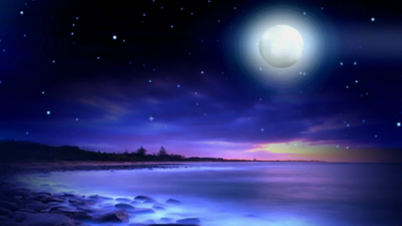 Beach at Night Wallpapers  Top Free Beach at Night Backgrounds   WallpaperAccess
