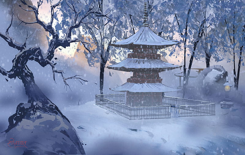Torii Forest - Overcast , Anime Background , Illustration. Stock Photo,  Picture and Royalty Free Image. Image 149896959.