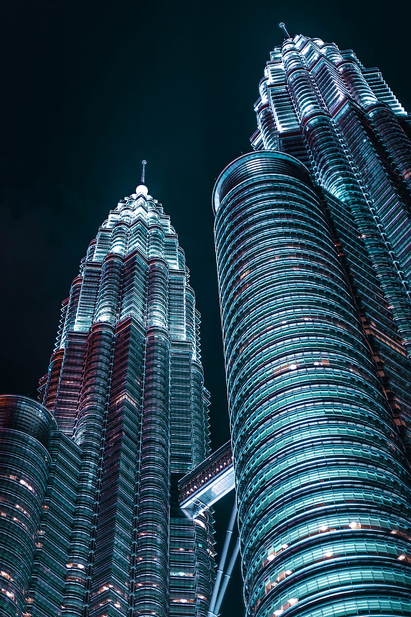low-angle graphy of Petronas twin tower, HD phone wallpaper