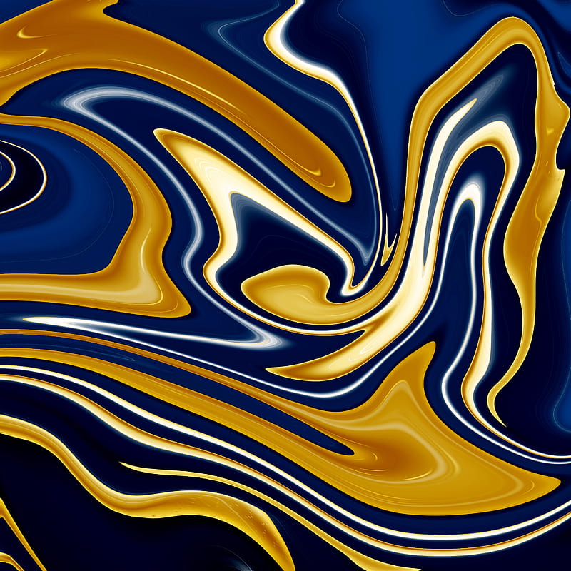 liquid gold pattern, digital, flow, fluid, interweaving, modern, smoke, wave, HD phone wallpaper