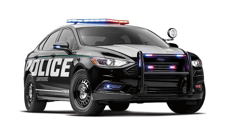 2017 Ford Police Responder Hybrid Sedan - Front Three-Quarter , car, HD wallpaper