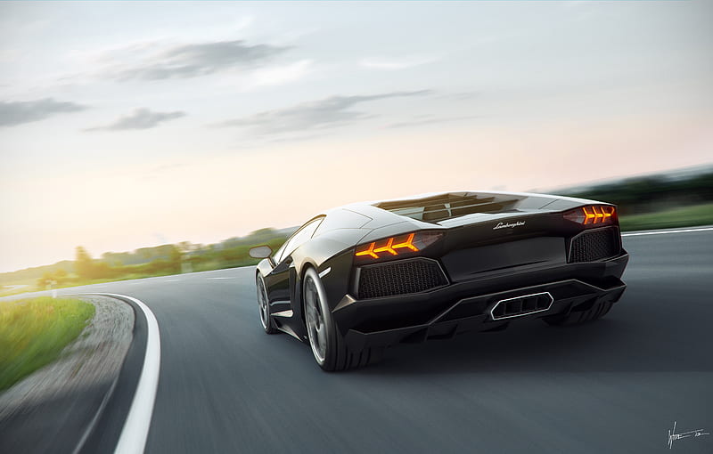 Lamborghini Rear, lamborghini, carros, HD wallpaper
