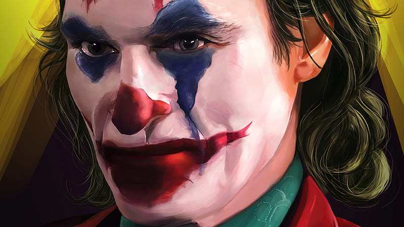 Joker Closeup Face , joker, superheroes, artwork, artist, artstation, HD wallpaper