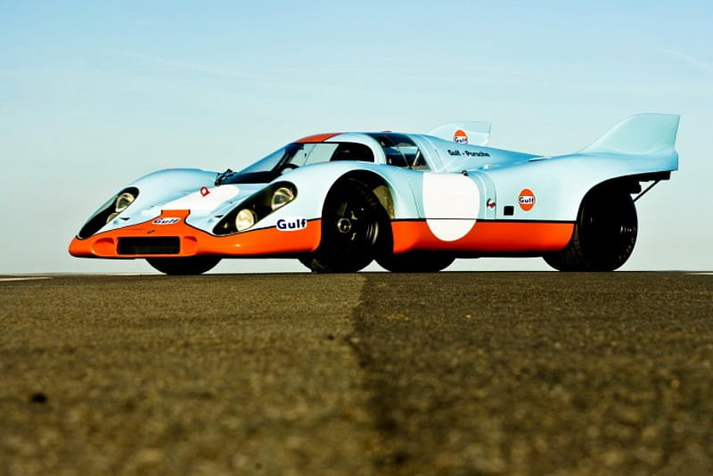 Gulf-Oil-RC-1-Porsche-917, Gulf, Lite Blue, Orange, Racer, Porsche, HD wallpaper
