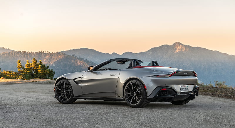 2021 Aston Martin Vantage Roadster (Color: Spirit Silver; US-Spec) - Rear Three-Quarter , car, HD wallpaper 2021 Aston Martin Vantage Roadster (Color: Spirit Silver; US-Spec) - Rear Three-Quarter , car, HD wallpaper