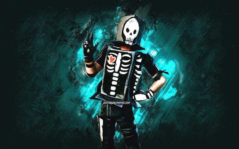 Fortnite Scare Package Boxer Skin, Fortnite, main characters, turquoise stone background, Scare Package Boxer, Fortnite skins, Scare Package Boxer Skin, Scare Package Boxer Fortnite, Fortnite characters, HD wallpaper