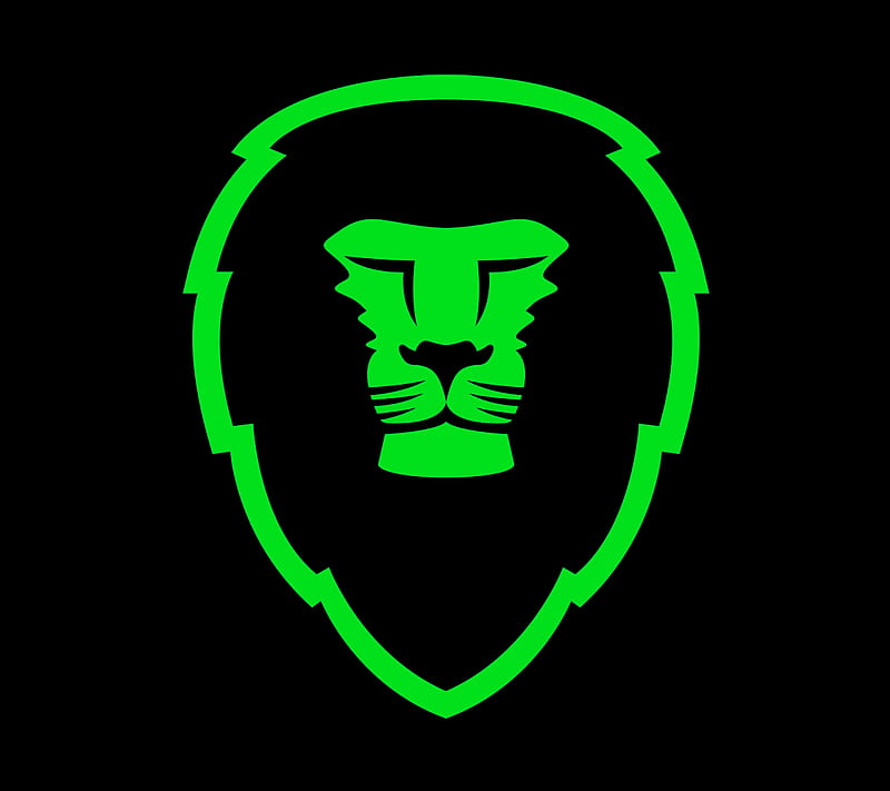 Lion Head, green, HD wallpaper