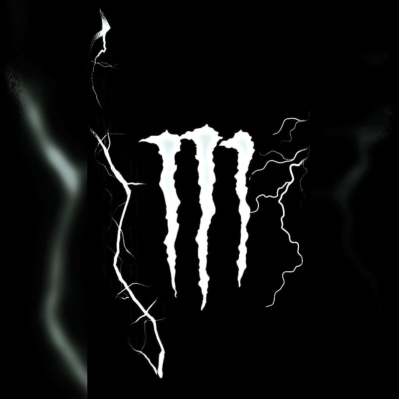 Energía monstruo, negro, negro y blanco, eco, logo, energía monstruo,  logotipo de energía monstruo, Fondo de pantalla de teléfono HD | Peakpx