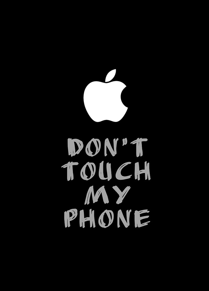 Apple, amoled, best, dont, dont touch my phone iphone, logo, HD phone wallpaper