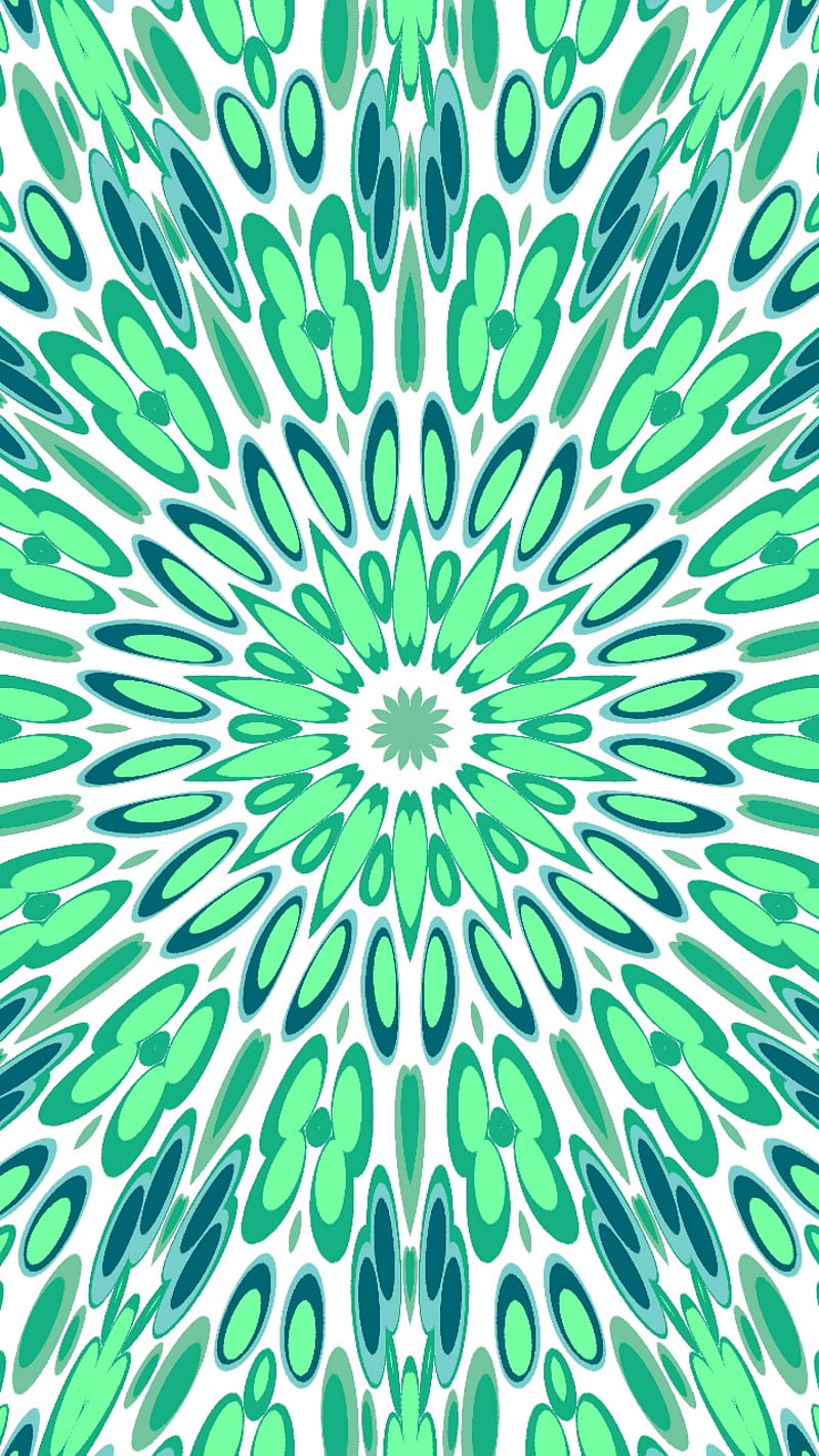 Lime surprise, green, blue, white, desenho, abstract, mandala, spiral, bonito, backgrounds, color, HD phone wallpaper