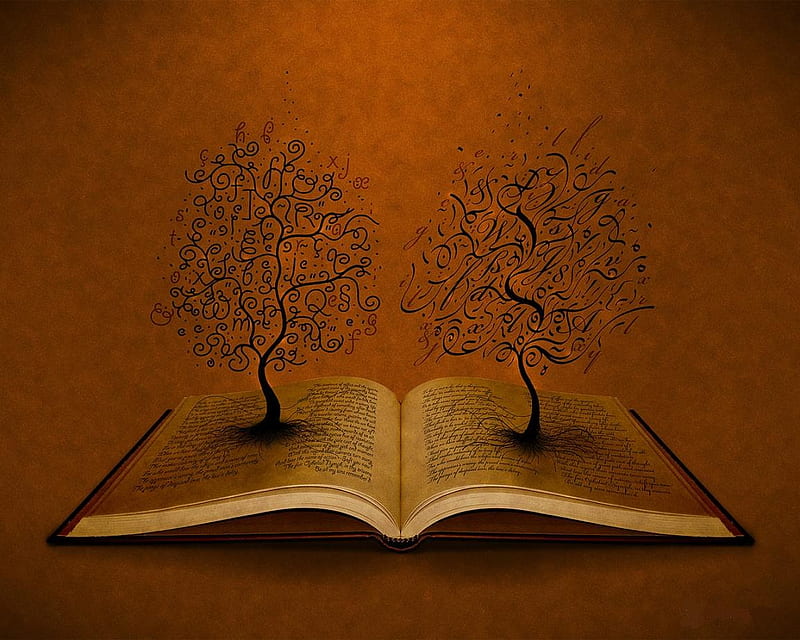 árbol en el libro, árbol, fantasía, 3d, libro, gracioso, árboles, otro,  Fondo de pantalla HD | Peakpx