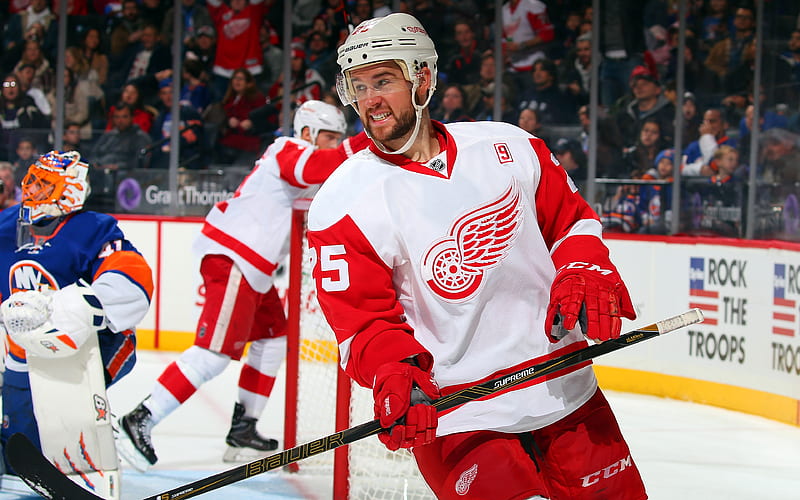 Mike Green hockey players, Detroit Red Wings, NHL, hockey, HD wallpaper