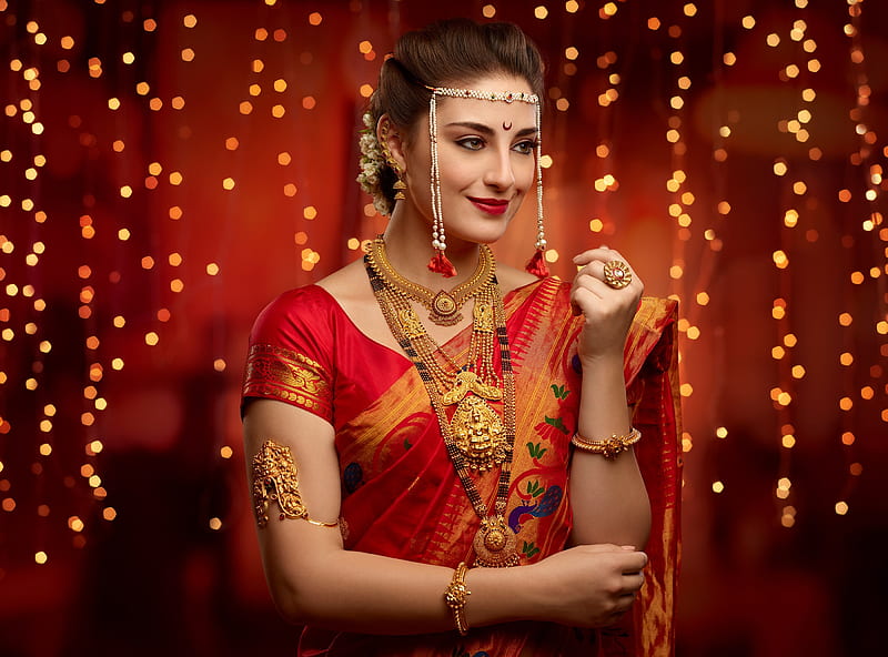 Indian Bride, Bride, saree, model, Indian, HD wallpaper | Peakpx