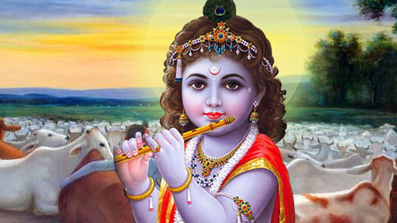 Little Krishna With Flute Krishna, HD wallpaper