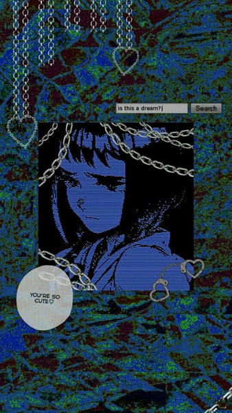 Holo Cybercore Anime Girl Sticker : r/stickers