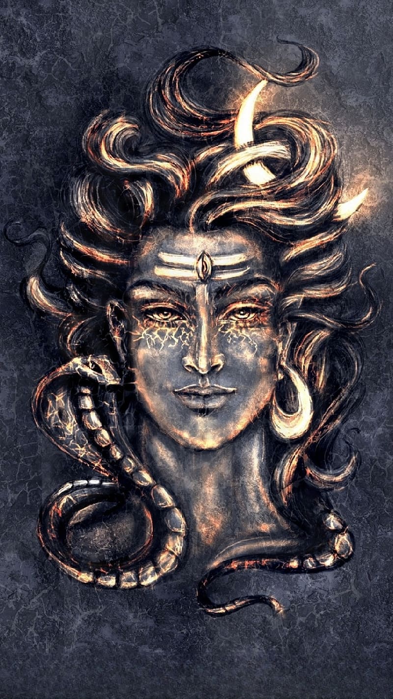 Shiv Shankar Bholenath Ke, Creative Art, lord shiva, god, mahadev, HD phone wallpaper