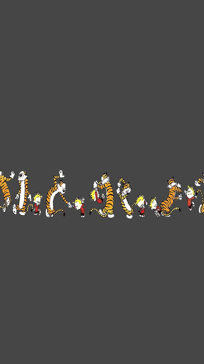 Calvin and Hobbes, 929, cute, kids, minimal, HD phone wallpaper | Peakpx