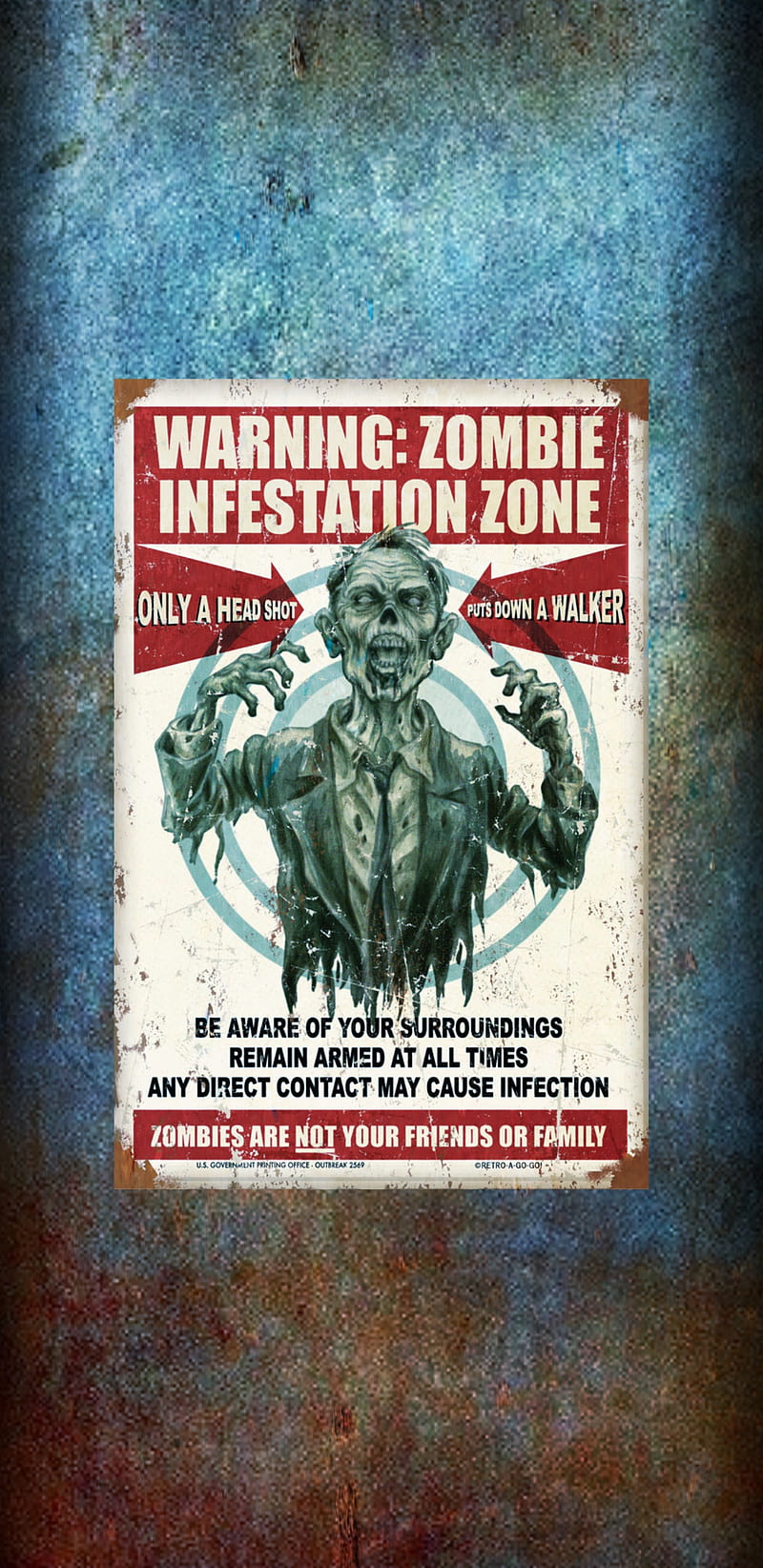 Danger Zombies , blue, doctor who, lock, metal, movies, rust, sign, steel, zombie, HD phone wallpaper