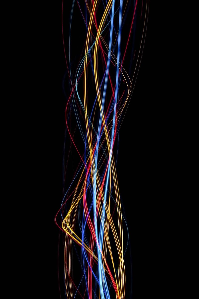 lines, wavy, multicolored, plexus, glow, HD phone wallpaper