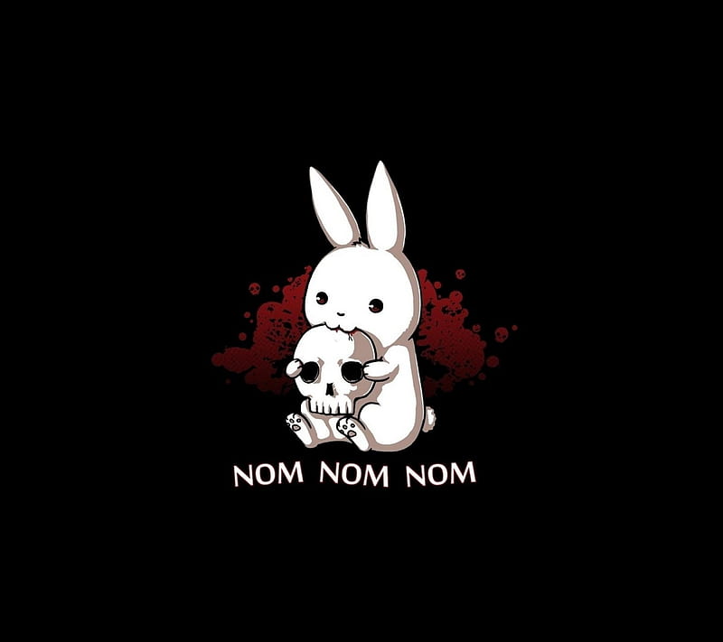 Evil Bunny, bad, dark, gothic, horror, rabbit, scary, skull, HD wallpaper