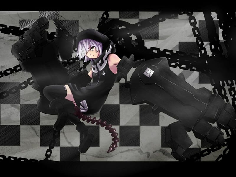1366x768px 720p Free Download Strength From Black Rock Shooter Strength Black Rock
