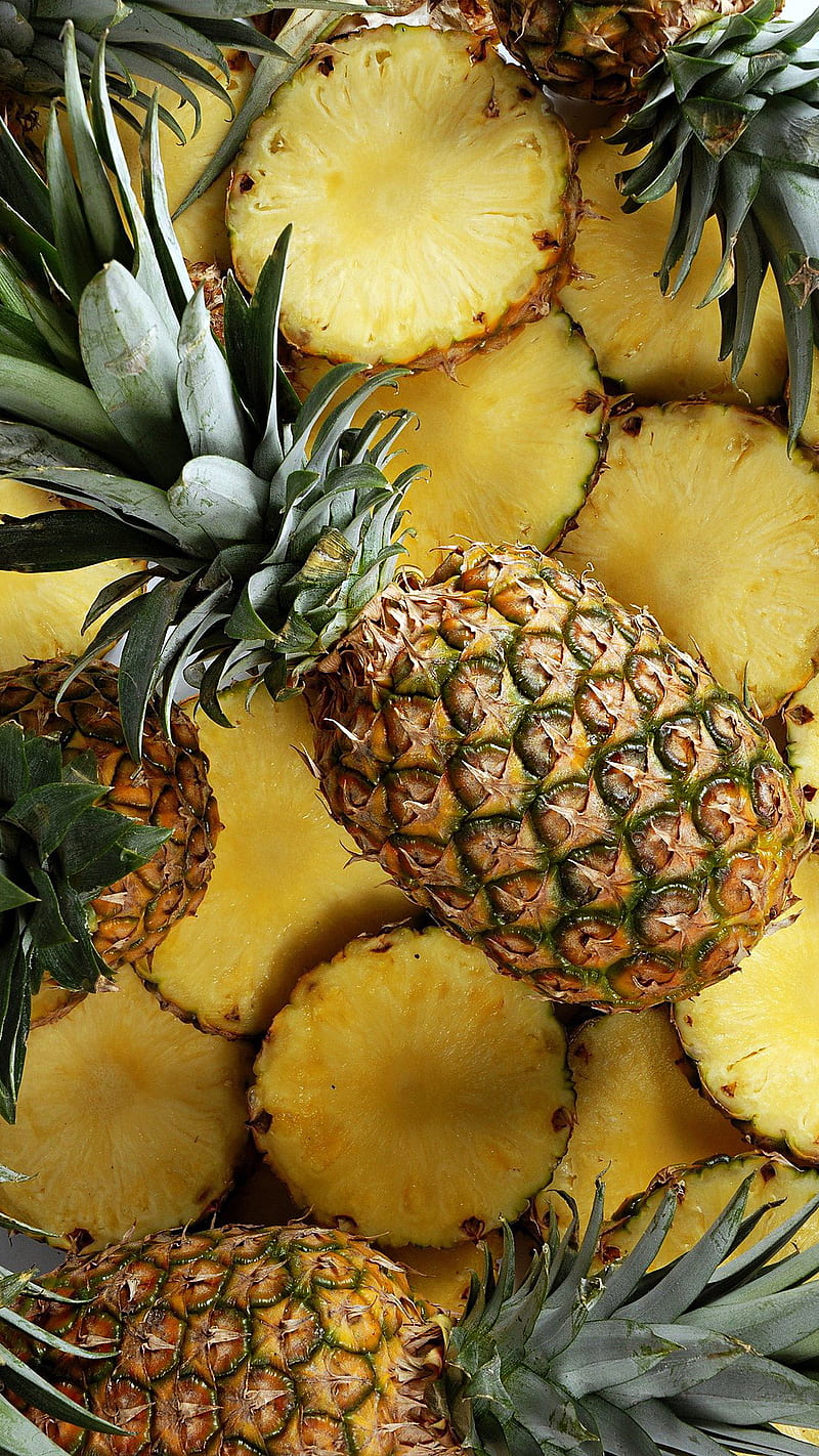 pineapples, fruit, pineapple, HD phone wallpaper