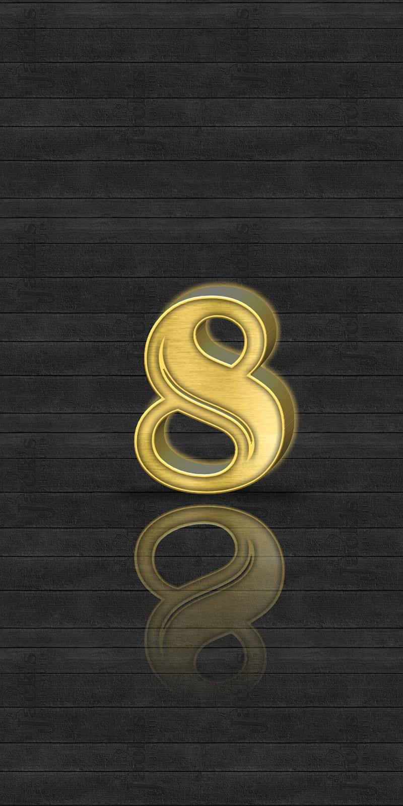 Number 8, abstract, birtay, black, black gold edge, edge, gold, slim, HD phone wallpaper