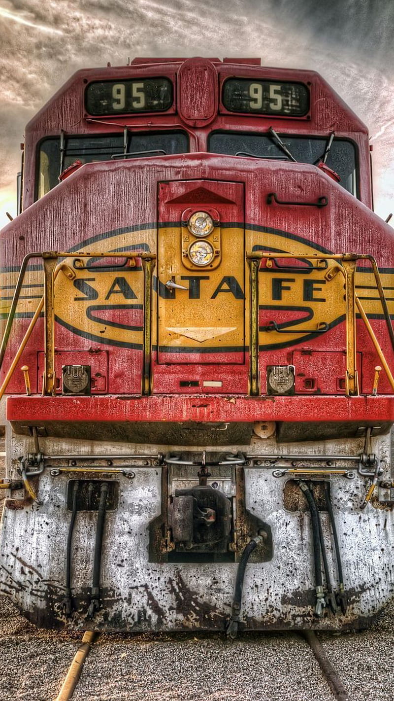 Santafe, front, old, train, whistle, HD phone wallpaper