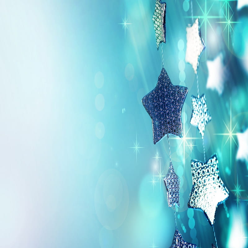 Glitter Stars, background, blue, cute, desenho, glitter, lovely, nice, silver, stars, HD phone wallpaper