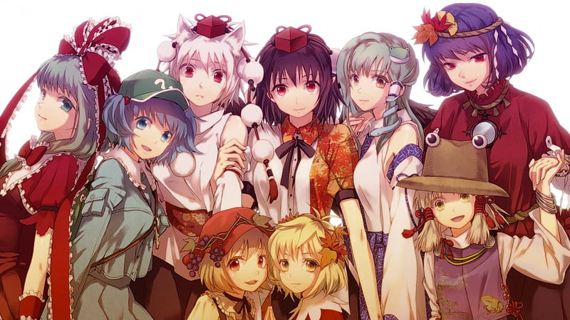Touhou Characters, miko, fantasy, anime, touhou, game, girls, friends, HD  wallpaper | Peakpx