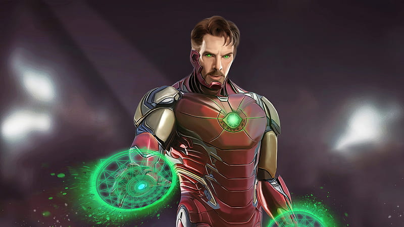 Doctor Strange As Ironman, doctor-strange, superheroes, artist, artwork, digital-art, artstation, HD wallpaper
