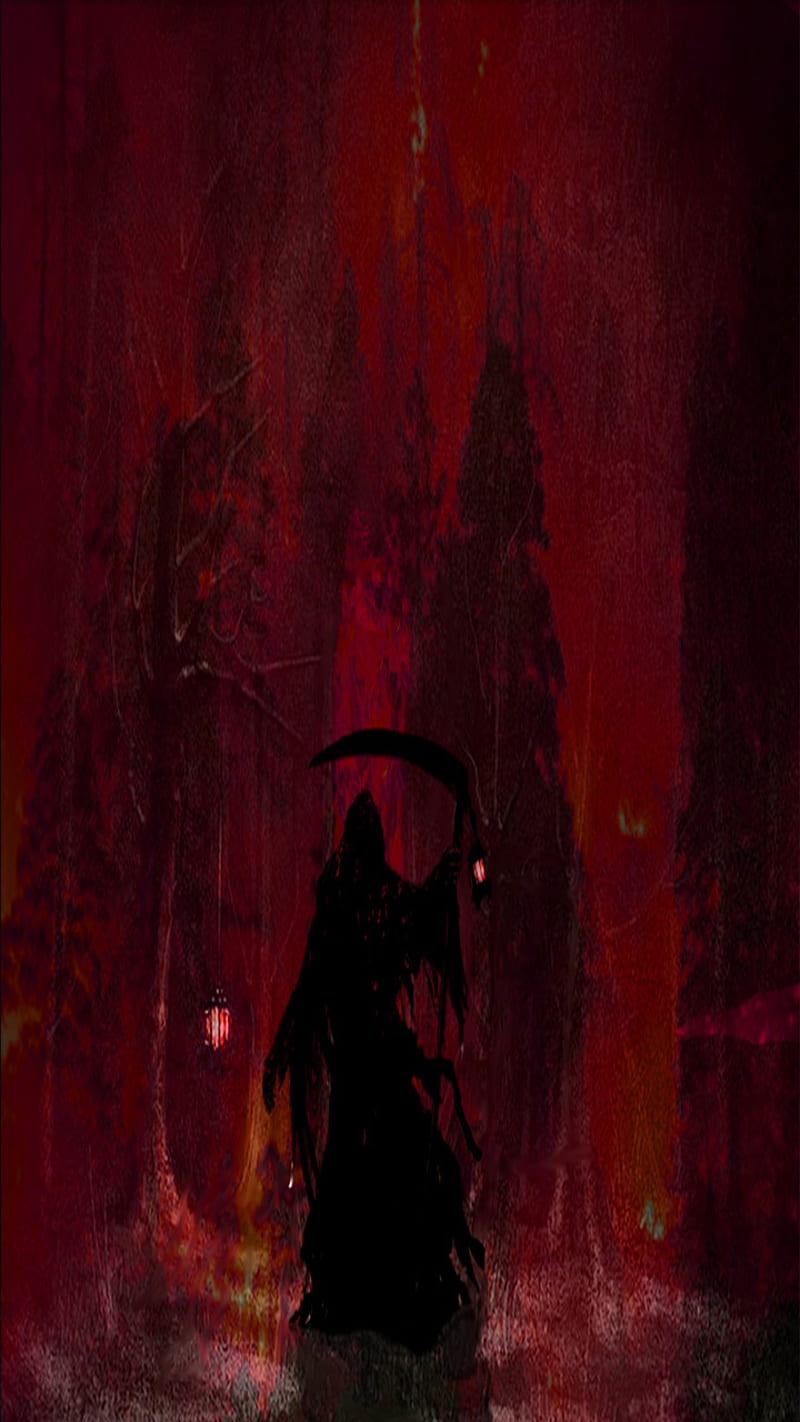 Red Death, death, fire, grim reaper, HD phone wallpaper | Peakpx
