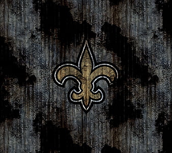 Download New Orleans Saints Logo In Stripes Wallpaper