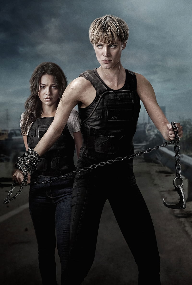 Mackenzie Davis And Natalia Reyes In Terminator 6, HD phone wallpaper