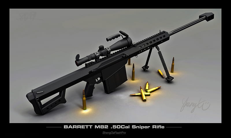Barrett M82 .50 Cal Sniper Rifle, scope, rifle, special, sniper, HD wallpaper