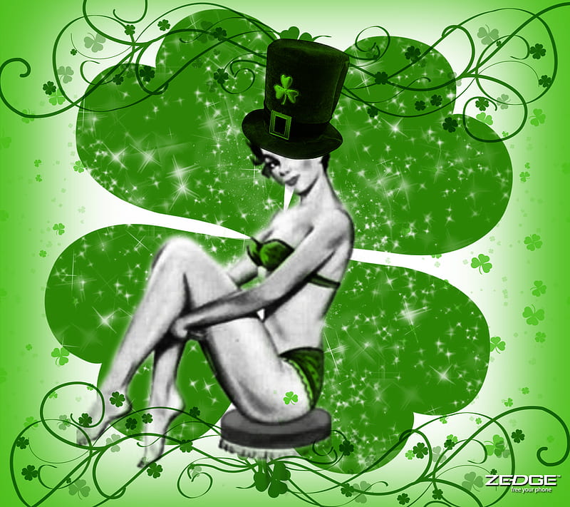 Lucky Lady, beer, fun, green, holiday, ireland, irish, lucky, party, zpaddys, HD wallpaper