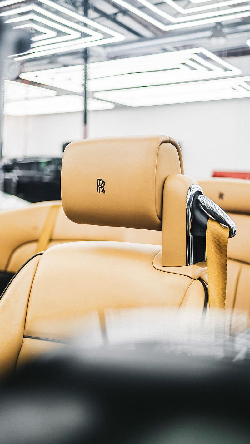 Rolls Royce Ghost Seat, rolls royce ghost, seat, brown, royal, car, HD phone wallpaper