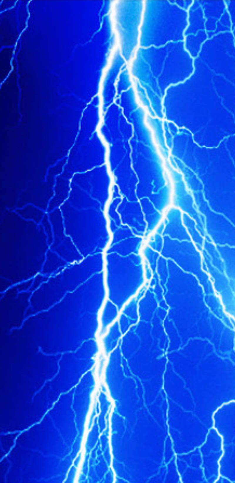 thunder, lightning, blue, HD phone wallpaper