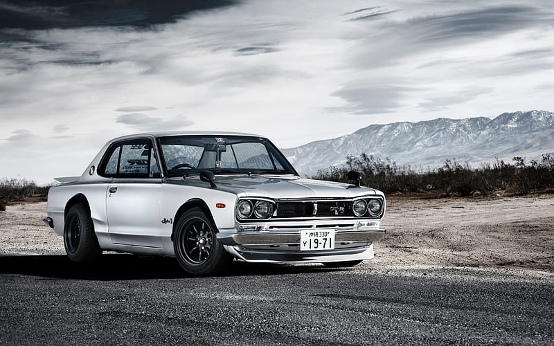 Nissan Skyline GT-R, 2000, silver sports coupe, tuning Skyline, Japanese cars, Nissan, HD wallpaper